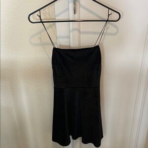 Elegant Black Spaghetti Strap Dress